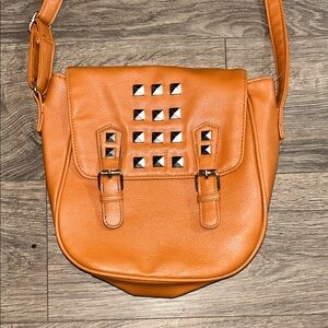 Studded Orange cross body Bag